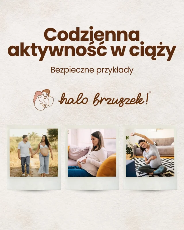 WHO zaleca, by wszystkie kobiety w ciąży (bez przeciwskazań lekarskich) podejmowały regularną aktywność fizyczną - powinny to być ćwiczenia o umiarkowanej intensywności, przynajmniej 1️⃣5️⃣0️⃣ minut w tygodniu❗️Pamiętaj, że wysiłek w czasie porodu porównywany jest z tym po przebiegnięciu maratonu 🤰 Nie wstaniesz z kanapy i nie przebiegniesz maratonu bez przygotowania, prawda? Zatem również do porodu tak nie podchodź! Przedstawiamy Wam 3 proste, codzienne ćwiczenia, które możecie wykonywać po wcześniejszej konsultacji z lekarzem prowadzącym ciążę.#halobrzuszek #ciąża #poród #aktywnośćwciąży #ćwiczeniawciąży