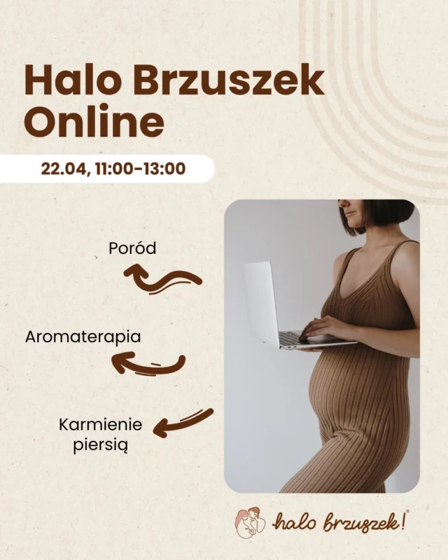 Halo Brzuszek Online - już w środę 22 kwietnia! 📆Trzy specjalistki podzielą się z Wami swoją wiedzą 🧠 Porozmawiamy o karmieniu piersią, aromaterapii oraz osobie towarzyszącej przy porodzie 🤰🏼Zarezerwuj sobie dwie godziny tego dnia (11:00-13:00) i edukuj się nie wychodząc z domu!ZAPISY 👉🏻 halobrzuszek.pl#halobrzuszek #ciąża #poród #webinardlaprzyszłychrodziców #rodzew2026