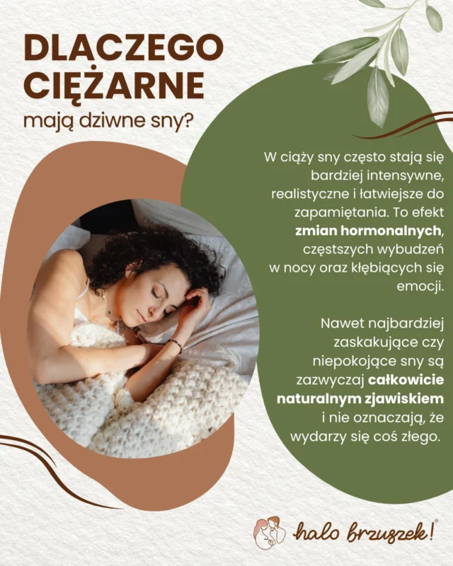 Czy w ciąży śniłaś, że latasz nad miastem, urodziłaś kota albo zgubiłaś dziecko w supermarkecie? 👀 Uspokajamy - nie jesteś sama! 

Wszystkiemu winne są (jak zwykle) hormony... Mózg cały czas pracuje na najwyższych obrotach przygotowując Cię do nowej roli, a zwariowane sny to odzwierciedlenie kłębiących się emocji.

Co ostatnio Ci się śniło? 👇
#halobrzuszek #snywciąży #ciąża #poród #bedemama