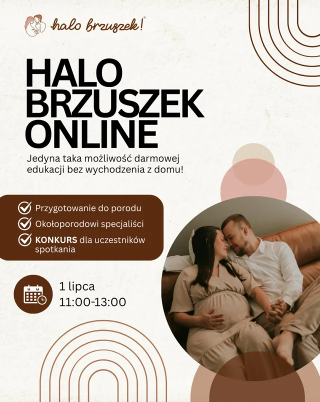 Już 1 lipca spotkanie Halo Brzuszek Online 📆 

Porozmawiamy z psychologiem, położną i fotografką - szykujcie pytania, które zadacie na czacie podczas spotkania! 

Wraz z marką @lab4baby mamy dla Was również tego dnia konkurs! 🎁 
✔️ Zapisz się na spotkanie
✔️ Zaobserwuj nasz profil
✔️ Zaproponuj w komentarzu temat wystąpienia dowolnego specjalisty okołoporodowego na kolejne spotkanie online 

ZAPISY 👉🏻 halobrzuszek.pl
#halobrzuszek #ciąża #poród #bedemama2026