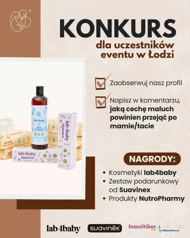 ❗️KONKURS DLA UCZESTNIKÓW EVENTU W ŁODZI❗️

Czy Łódź jest gotowa na nasz przyjazd? 👀 Dla zachęty, powiemy, że nie pojawimy się z pustymi rękami... Mamy dla Was konkurs z nagrodami od partnerów spotkania!

☑️ Zaobserwuj nasz profil
☑️ Napisz w komentarzu, jaką cechę chcesz, by maluszek odziedziczył po Twojej partnerce/Twoim partnerze 

Czekamy na Wasze wzruszające odpowiedzi - konkurs trwa do piątku (03.07) do 18:00 i zostanie rozstrzygnięty podczas eventu
#halobrzuszek #ciąża #poród