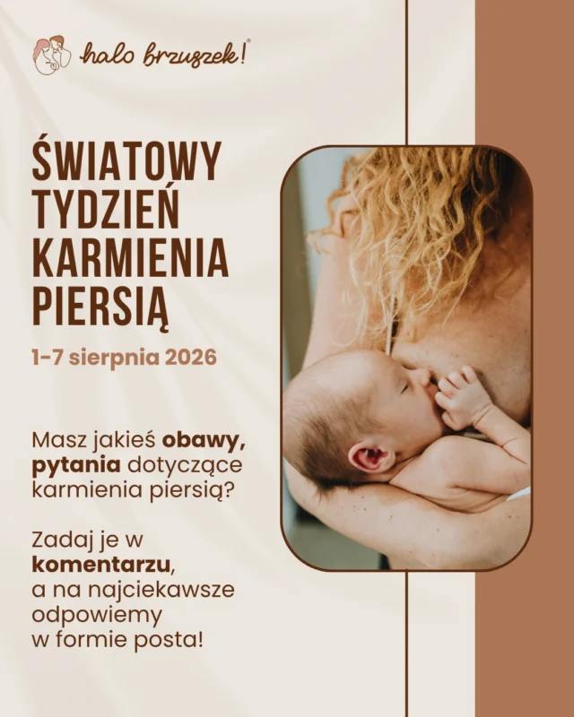 Aktualnie trwa Światowy Tydzień Karmienia Piersią 🤱

Chcemy wykorzystać ten czas na rozwianie Waszych wątpliwości w zakresie karmienia maluszka 👶🤎 Zadaj w komentarzu nurtujące Cię pytanie, a być może niebawem na naszym profilu pojawi się post z odpowiedzią na nie! 👇
#halobrzuszek #światowytydzieńkarmieniapiersią #karmieniepiersią